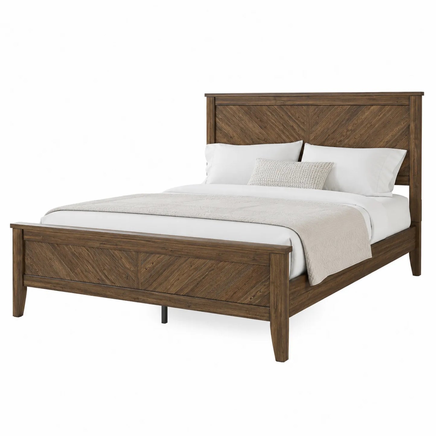 Cama de madera de roble marrón 200x160 cm