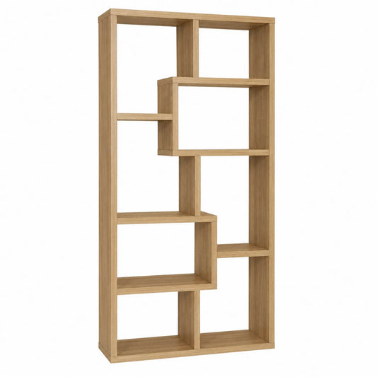Estantería de madera MDF con chapa de roble 180x90x29 cm