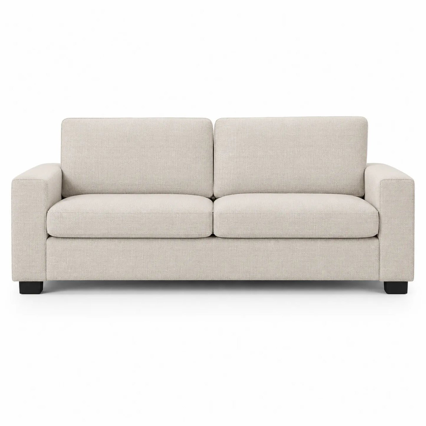 Sofá de tres plazas de tela poliéster Beige