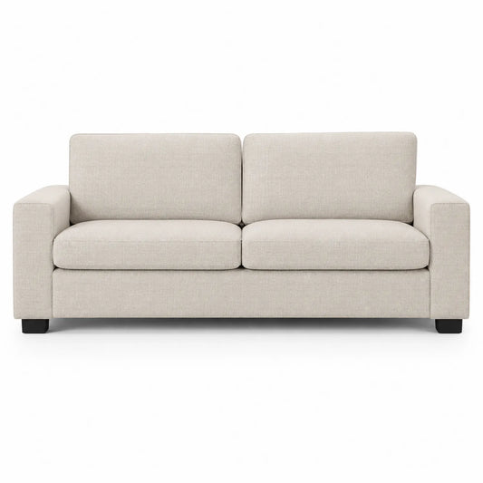 Sofá de tres plazas de tela poliéster Beige