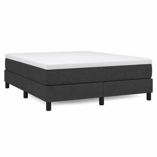 Cama tapizada de tela gris oscuro 200x180 cm con colchón de espuma viscoelástica
