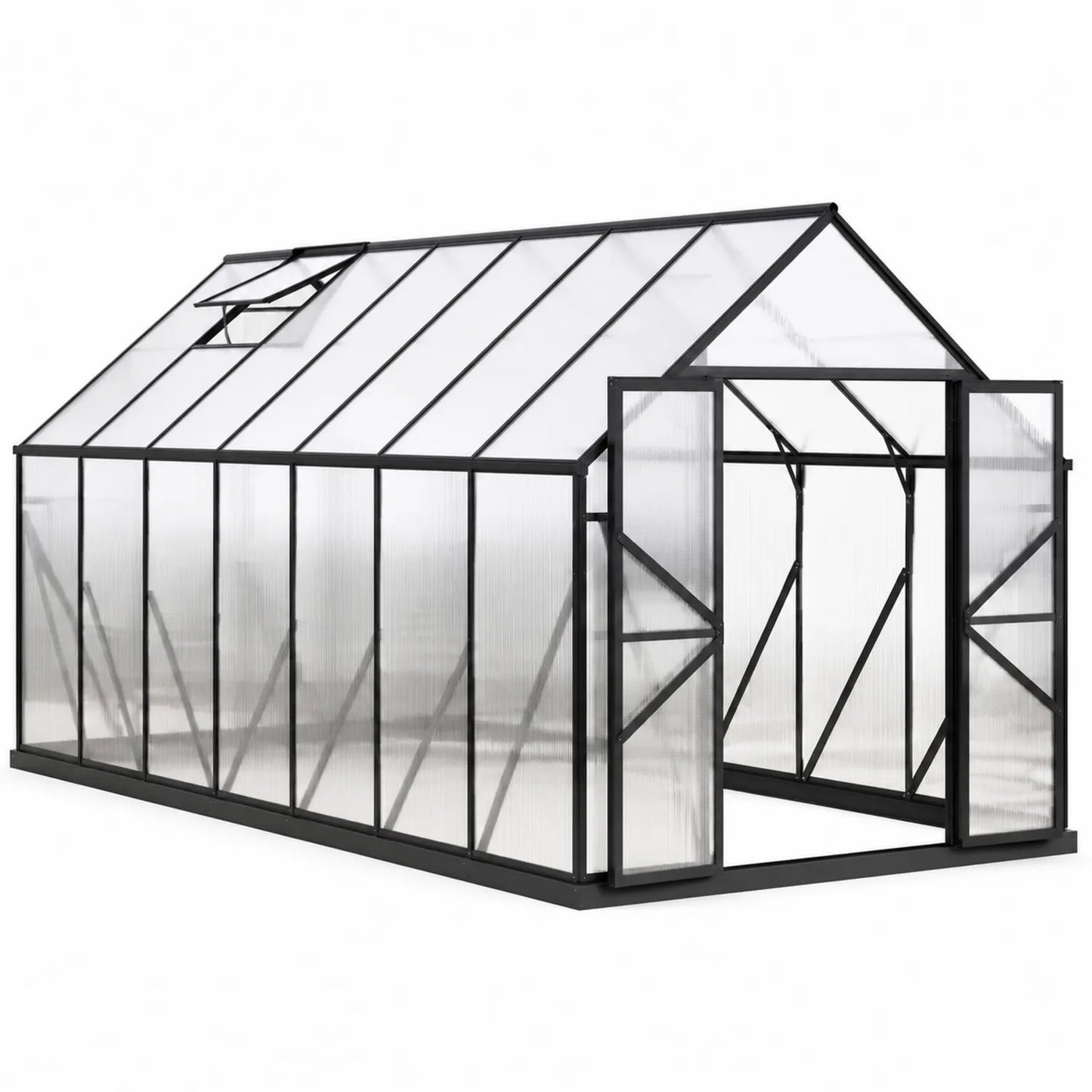 Invernadero de Aluminio y Policarbonato 250x190x195 cm