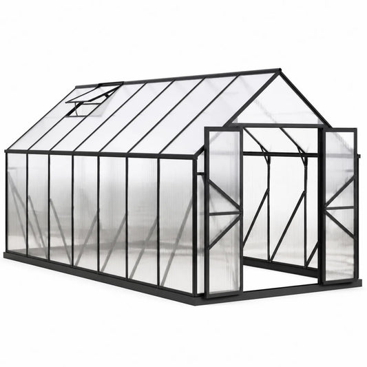Invernadero de Aluminio y Policarbonato 250x190x195 cm