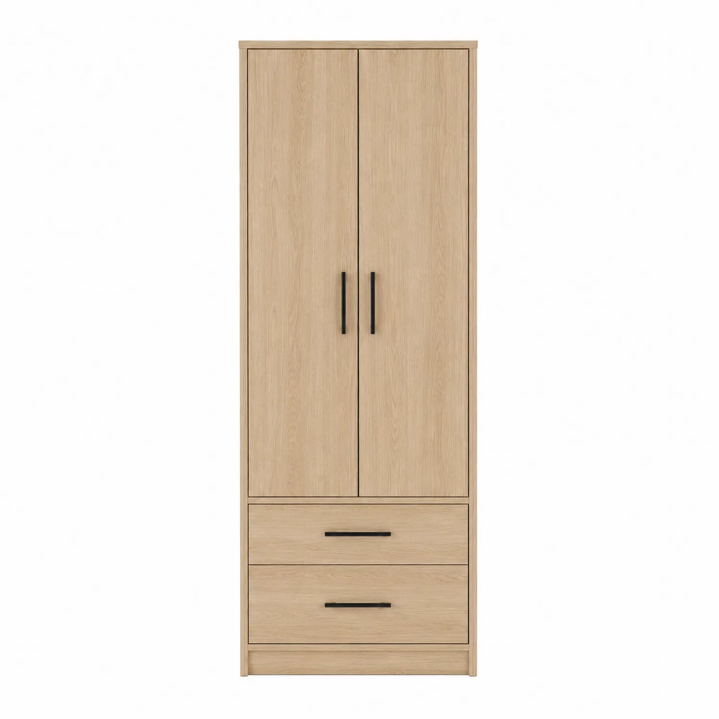 Armario de Madera con 2 Puertas y 2 Cajones 180cm