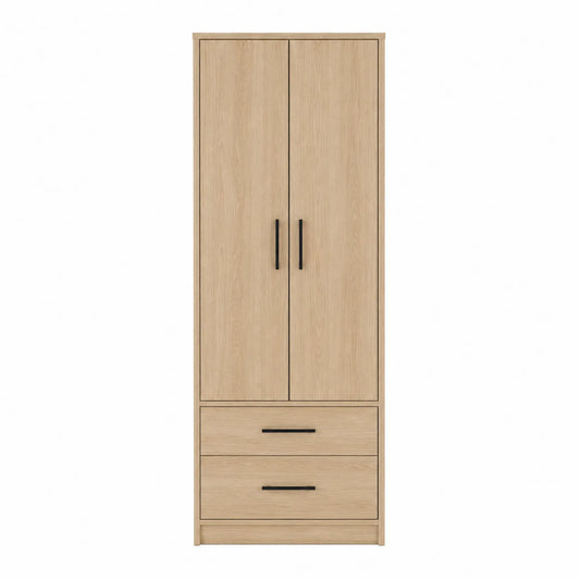 Armario de Madera con 2 Puertas y 2 Cajones 180cm
