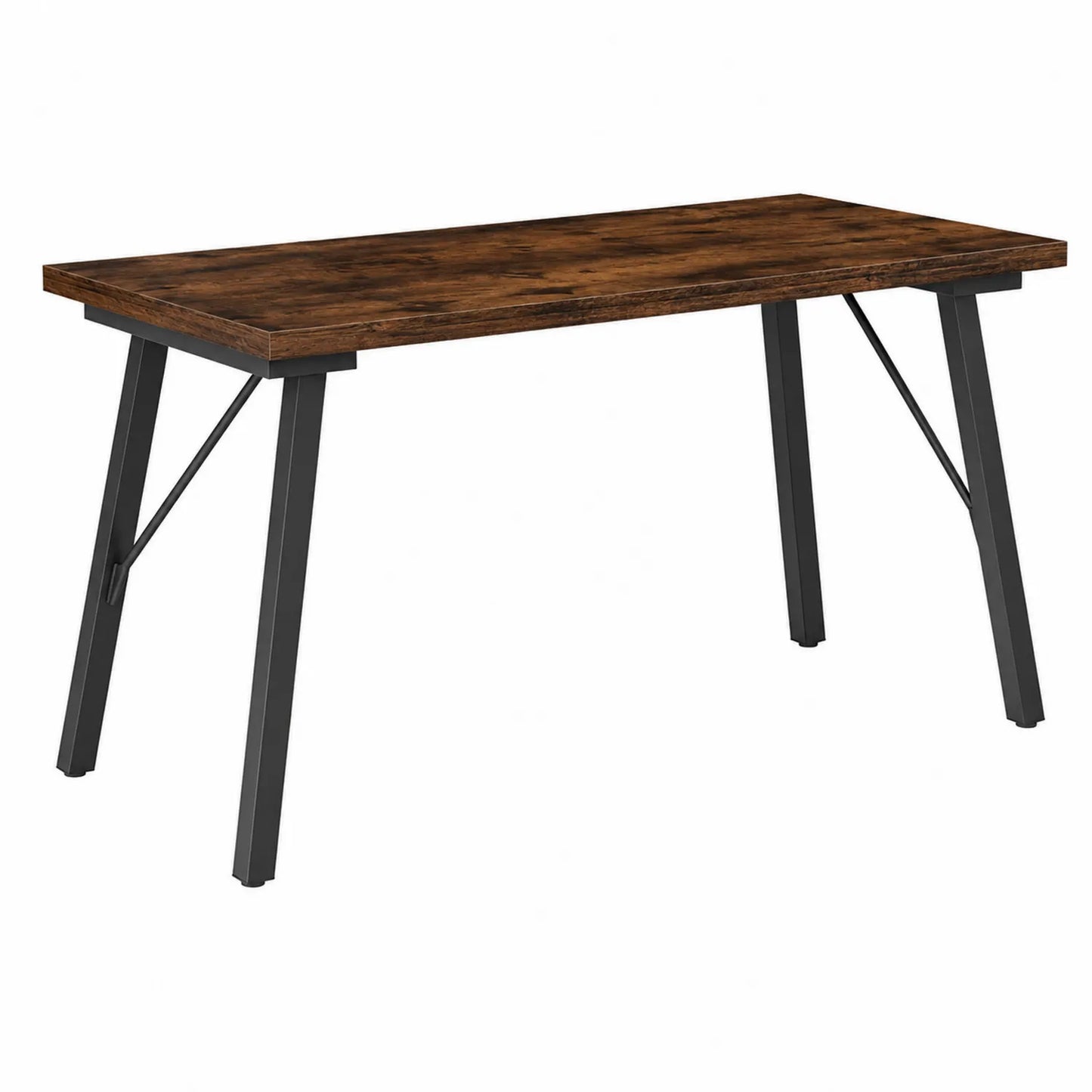 Mesa de comedor de MDF y acero negro 120x60x75 cm