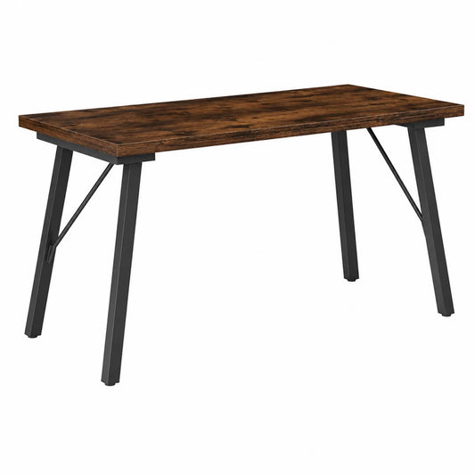 Mesa de comedor de MDF y acero negro 120x60x75 cm