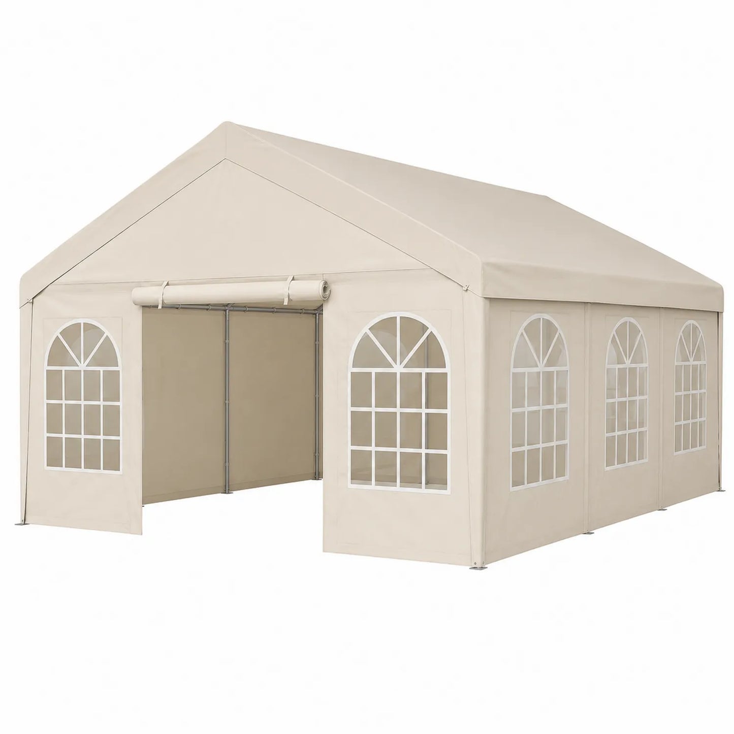 Carpa de jardín de poliéster 6x3x2.7m Beige