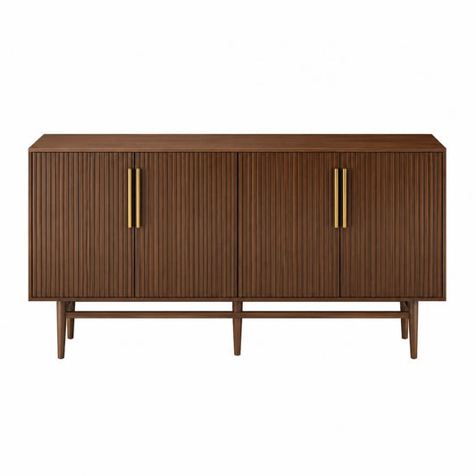 Aparador de Madera Marrón con 4 Puertas