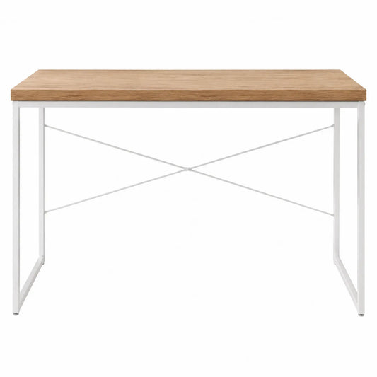 Escritorio de madera y acero 120x60x75 cm